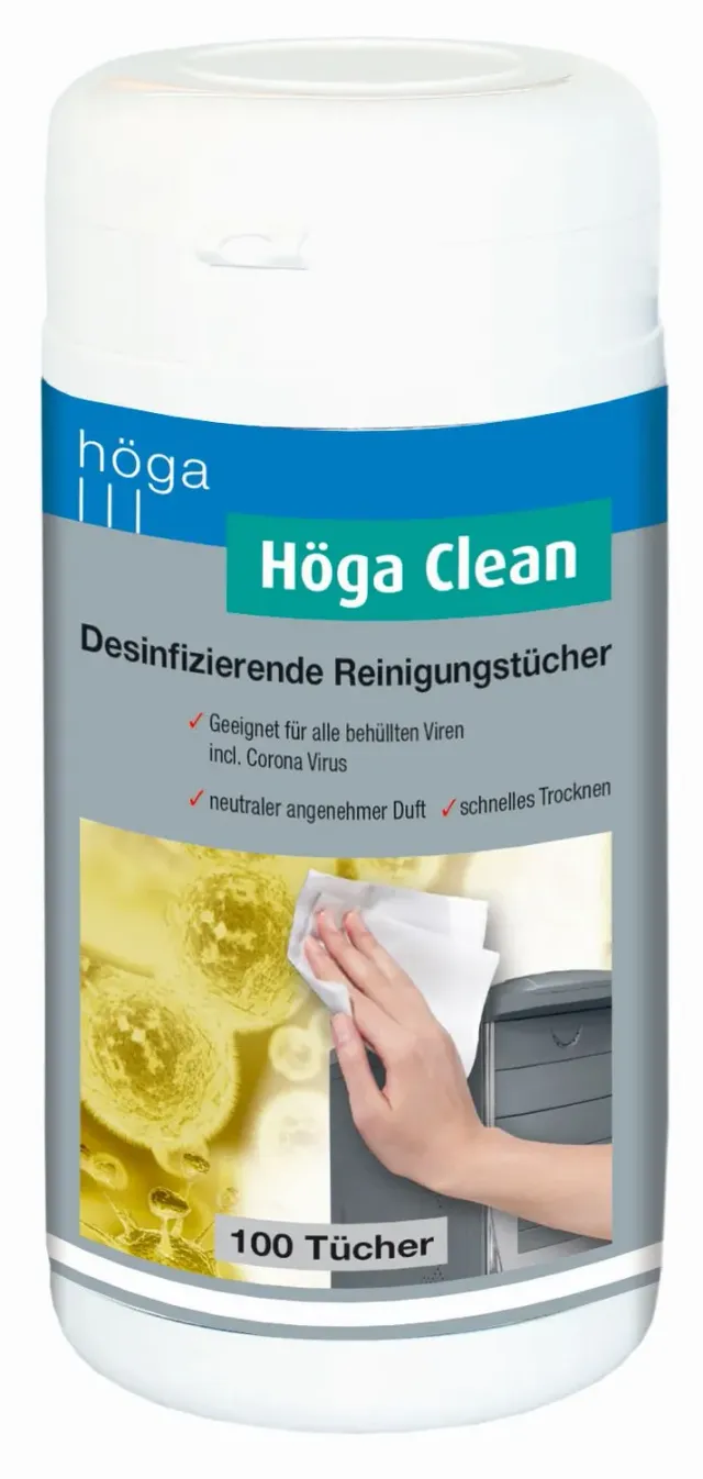 Höga Clean desinfectiedoekjes box 100 stuks oppervlakken